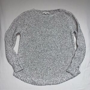 LOFT Gray marled marbled sweater Women Large Cozy Soft Winter Minimalist Neutral